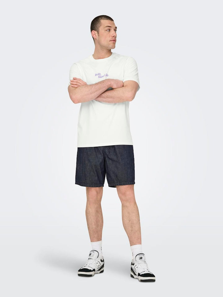 Onskye Reg Photo Ss Tee - Off-white