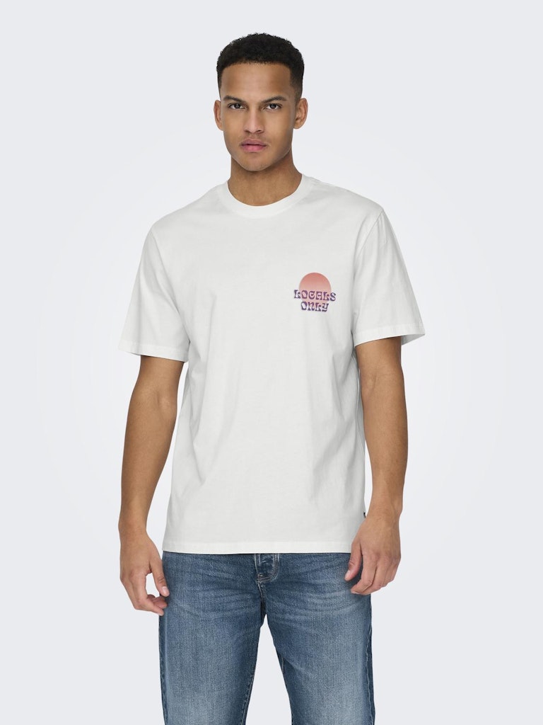 Onskye Reg Photo Ss Tee - Off-white