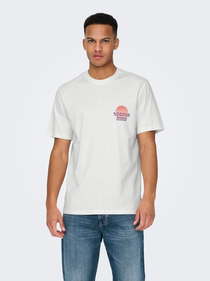 Onskye Reg Photo Ss Tee - Off-white