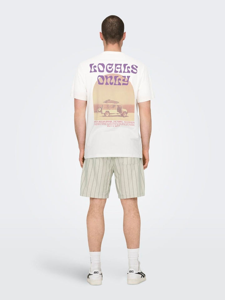 Onskye Reg Photo Ss Tee - Off-white