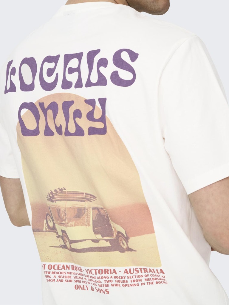 Onskye Reg Photo Ss Tee - Off-white