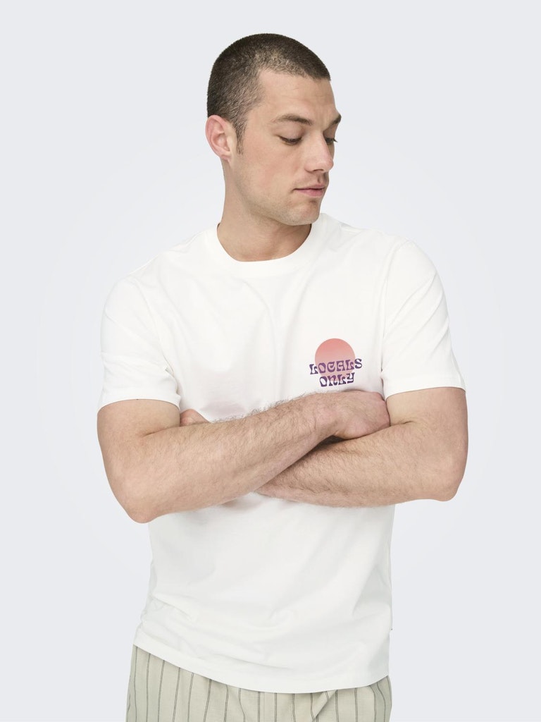 Onskye Reg Photo Ss Tee - Off-white