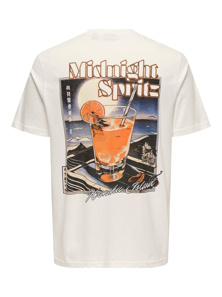 Onschris Life Reg Ss Tee - Off-white