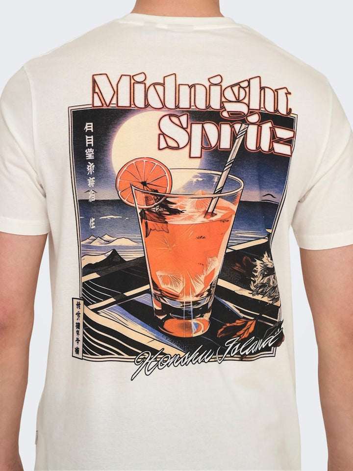 Onschris Life Reg Ss Tee - Off-white