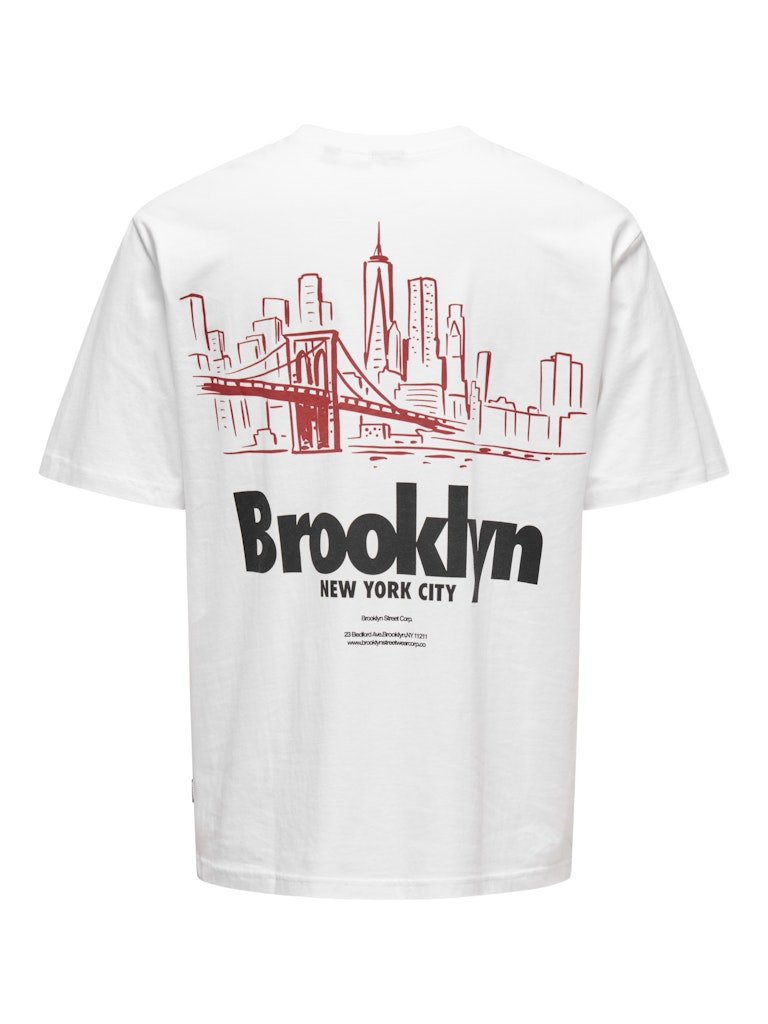 Onskeane Rlx Ss Print Tee Noos - Off-white