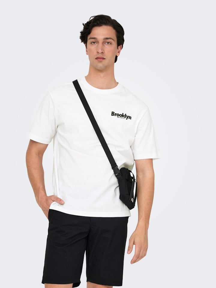 Onskeane Rlx Ss Print Tee Noos - Off-white