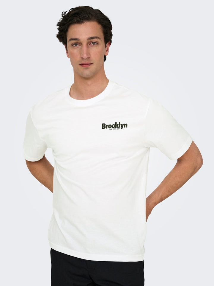 Onskeane Rlx Ss Print Tee Noos - Off-white