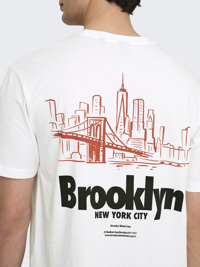 Onskeane Rlx Ss Print Tee Noos - Off-white