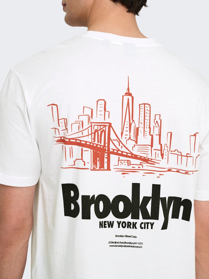 Onskeane Rlx Ss Print Tee Noos - Off-white