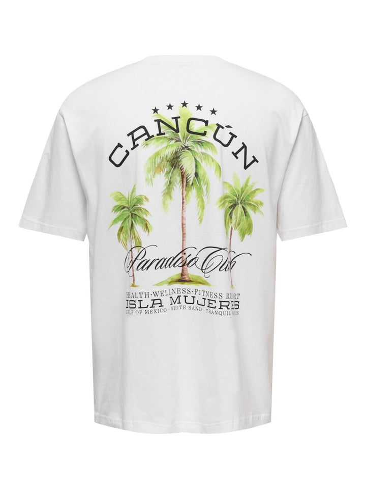 Onskeane Rlx Ss Print Tee Noos - Off-white