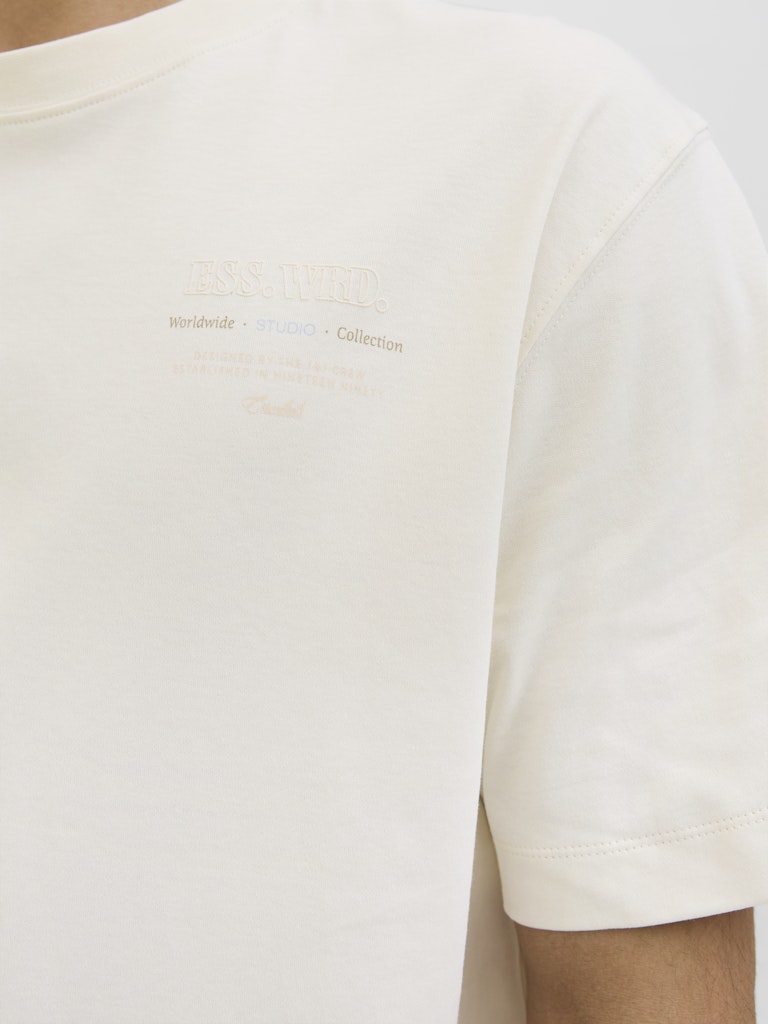 Jjeurban Edge Studio Tee Ss O-neck Noos - Ecru