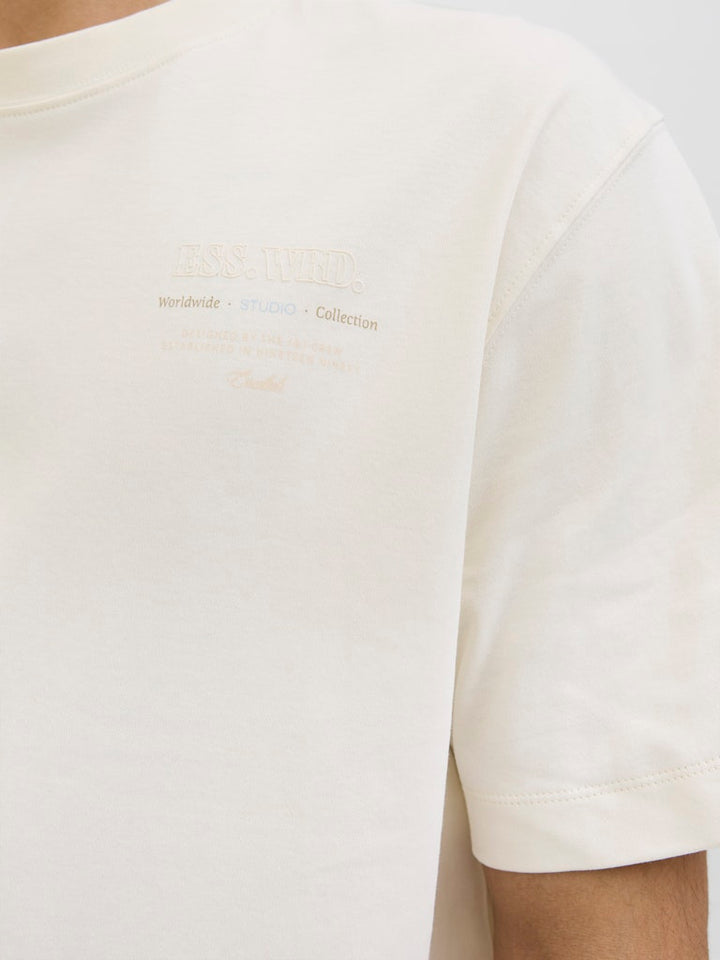 Jjeurban Edge Studio Tee Ss O-neck Noos - Ecru