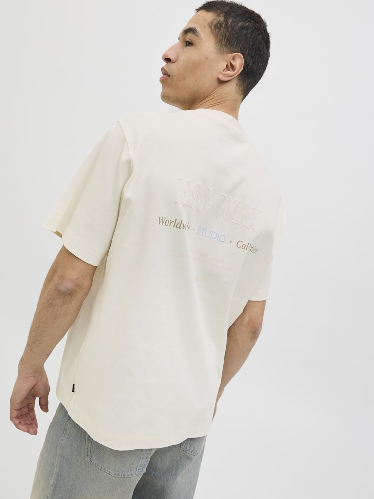 Jjeurban Edge Studio Tee Ss O-neck Noos - Ecru