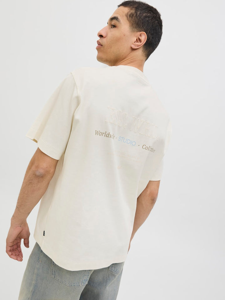 Jjeurban Edge Studio Tee Ss O-neck Noos - Ecru