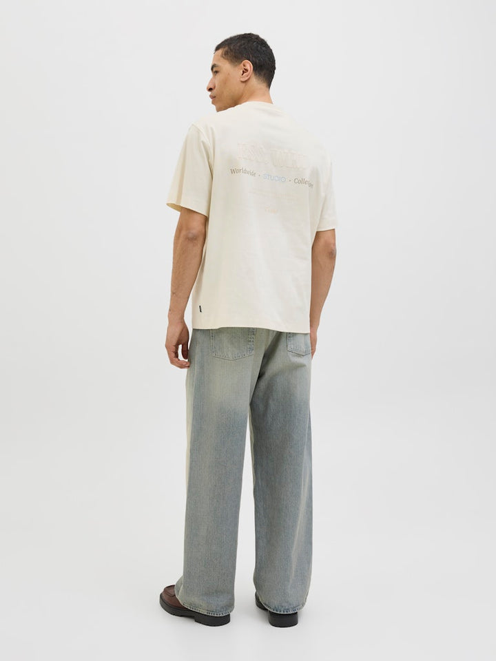 Jjeurban Edge Studio Tee Ss O-neck Noos - Ecru