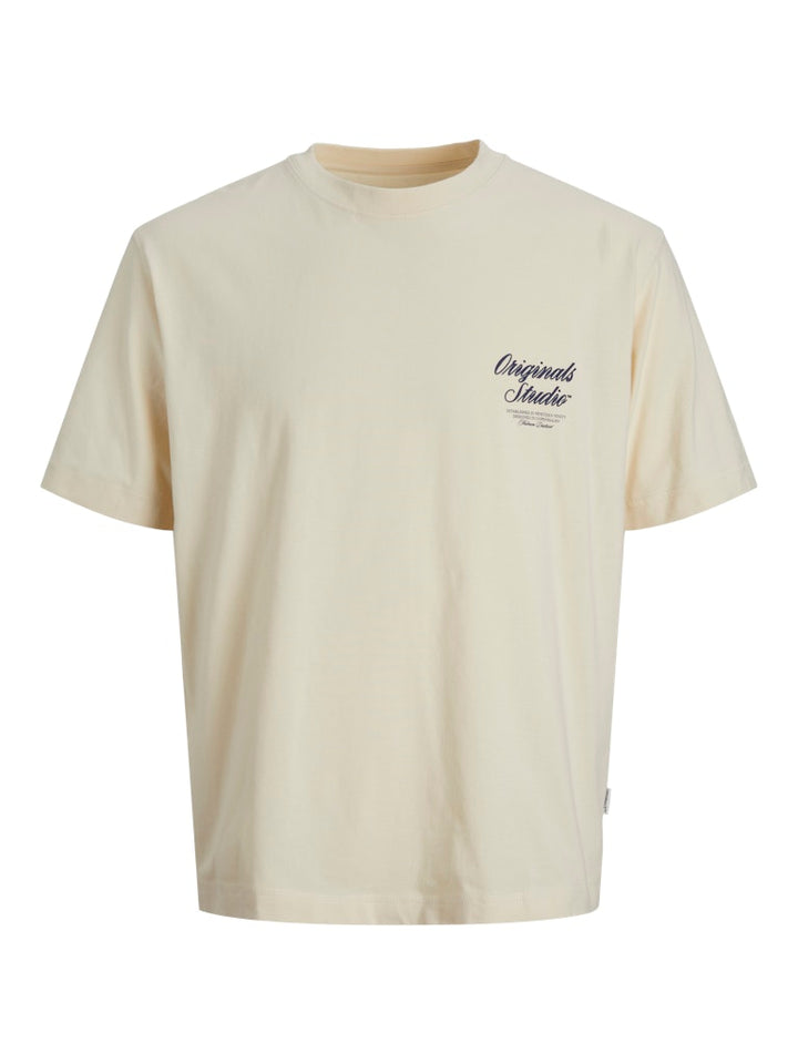 Jornorrebro Typo Tee Ss Crew Neck Noos - Ecru