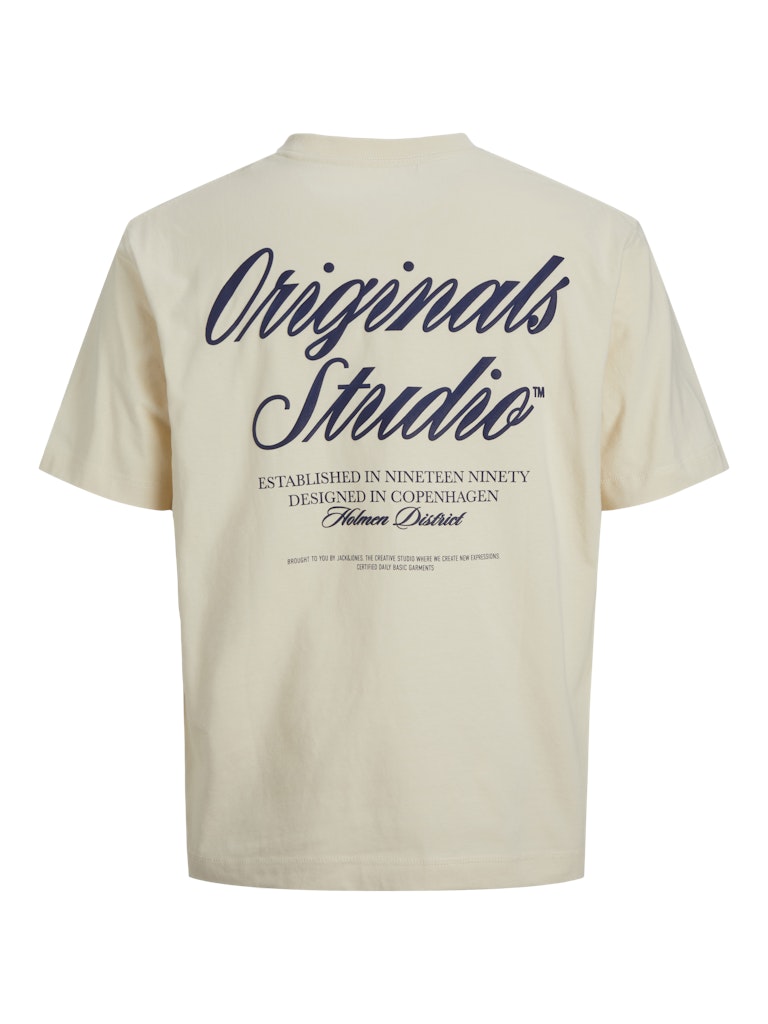 Jornorrebro Typo Tee Ss Crew Neck Noos - Ecru