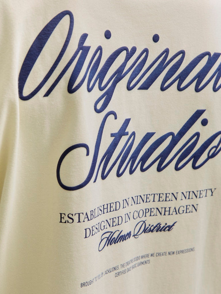 Jornorrebro Typo Tee Ss Crew Neck Noos - Ecru