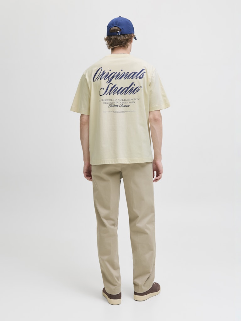 Jornorrebro Typo Tee Ss Crew Neck Noos - Ecru