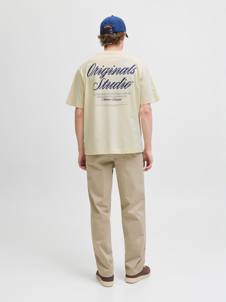 Jornorrebro Typo Tee Ss Crew Neck Noos - Ecru