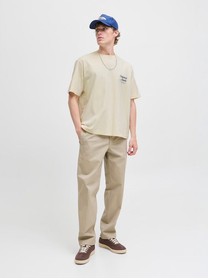 Jornorrebro Typo Tee Ss Crew Neck Noos - Ecru