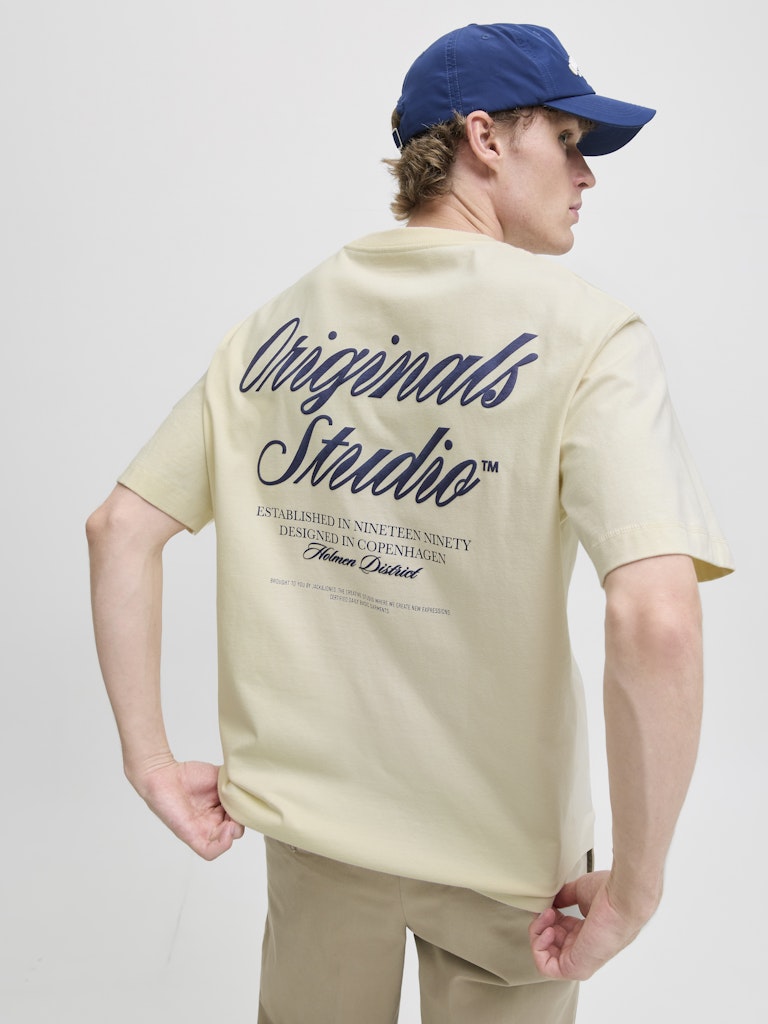 Jornorrebro Typo Tee Ss Crew Neck Noos - Ecru