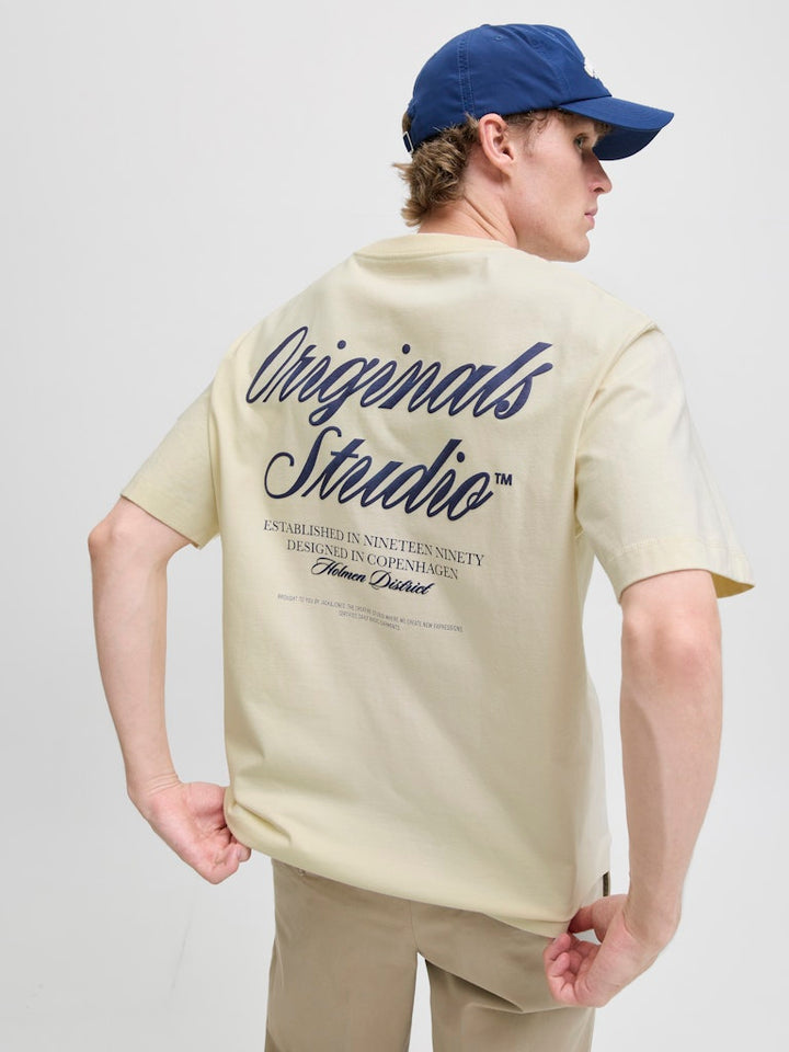 Jornorrebro Typo Tee Ss Crew Neck Noos - Ecru