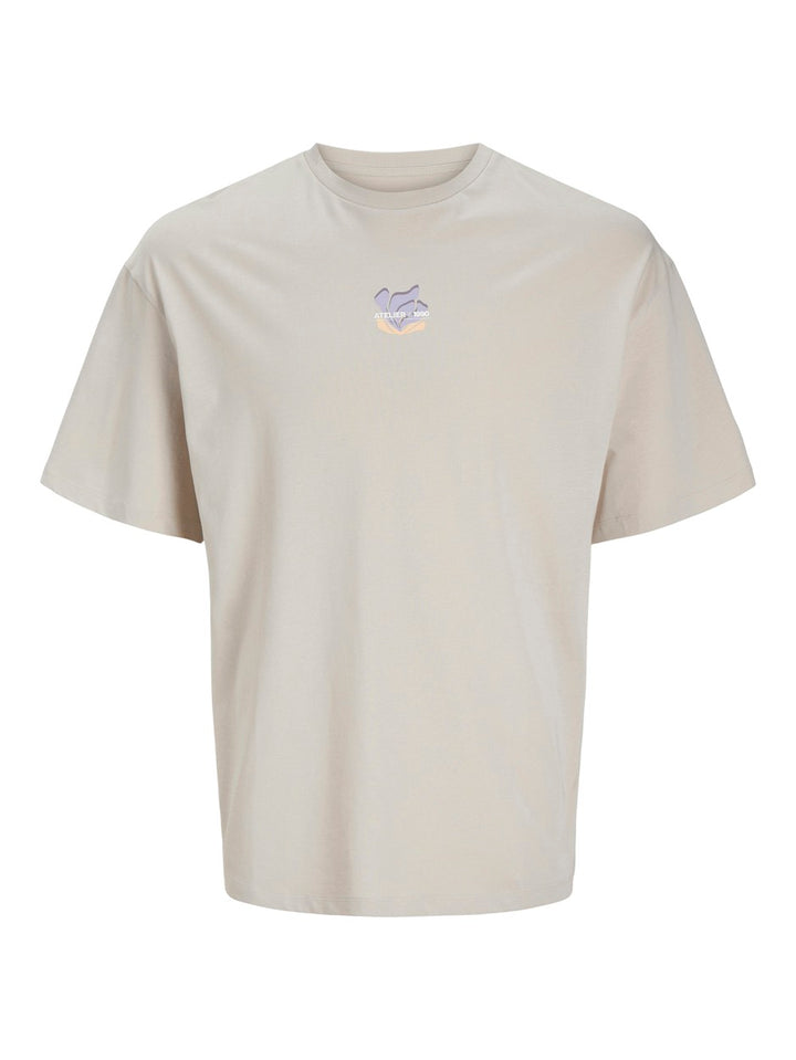 Jjeames Tee Ss Crew Neck - Beige