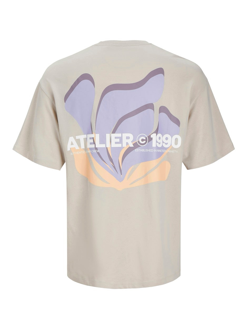 Jjeames Tee Ss Crew Neck - Beige