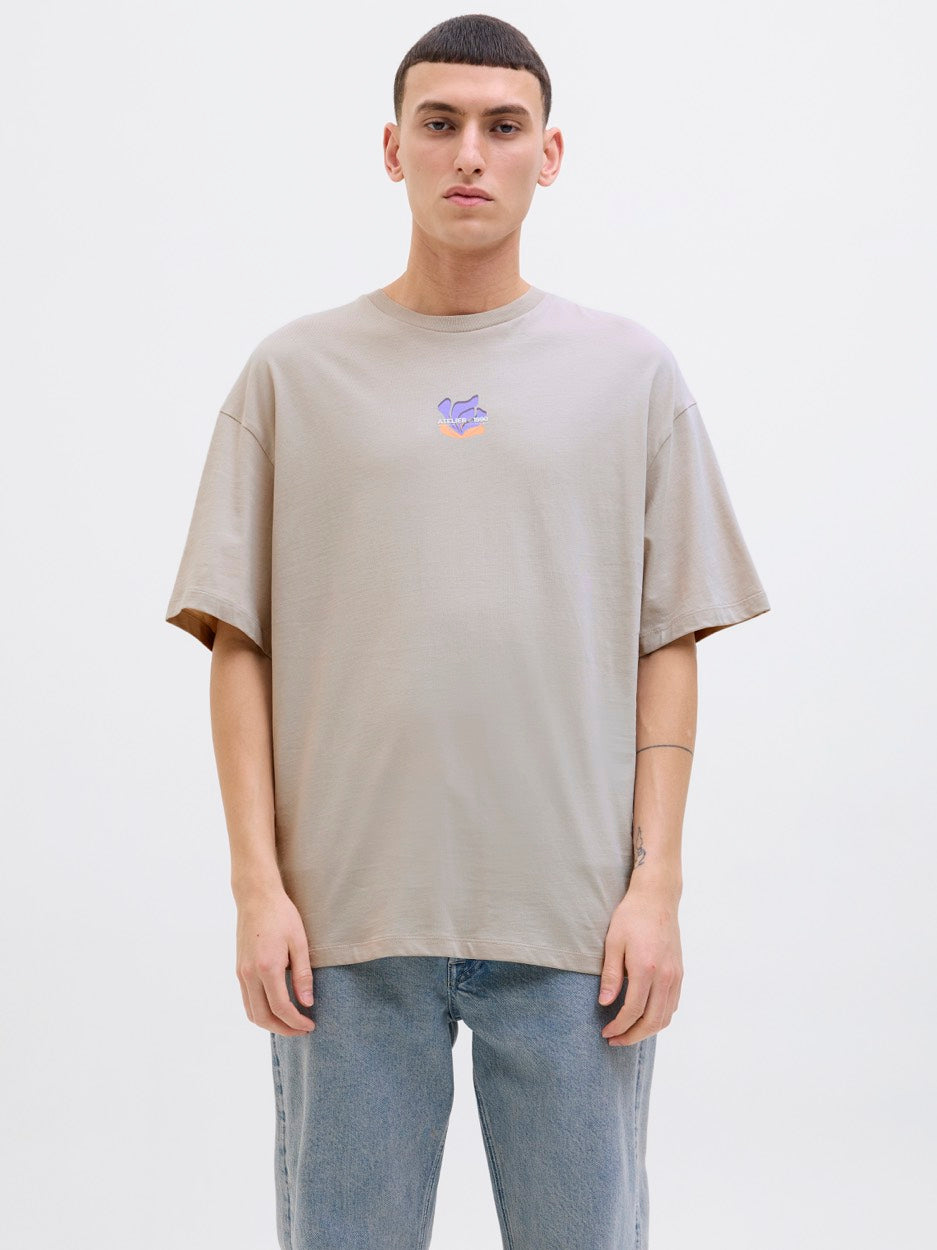Jjeames Tee Ss Crew Neck - Beige