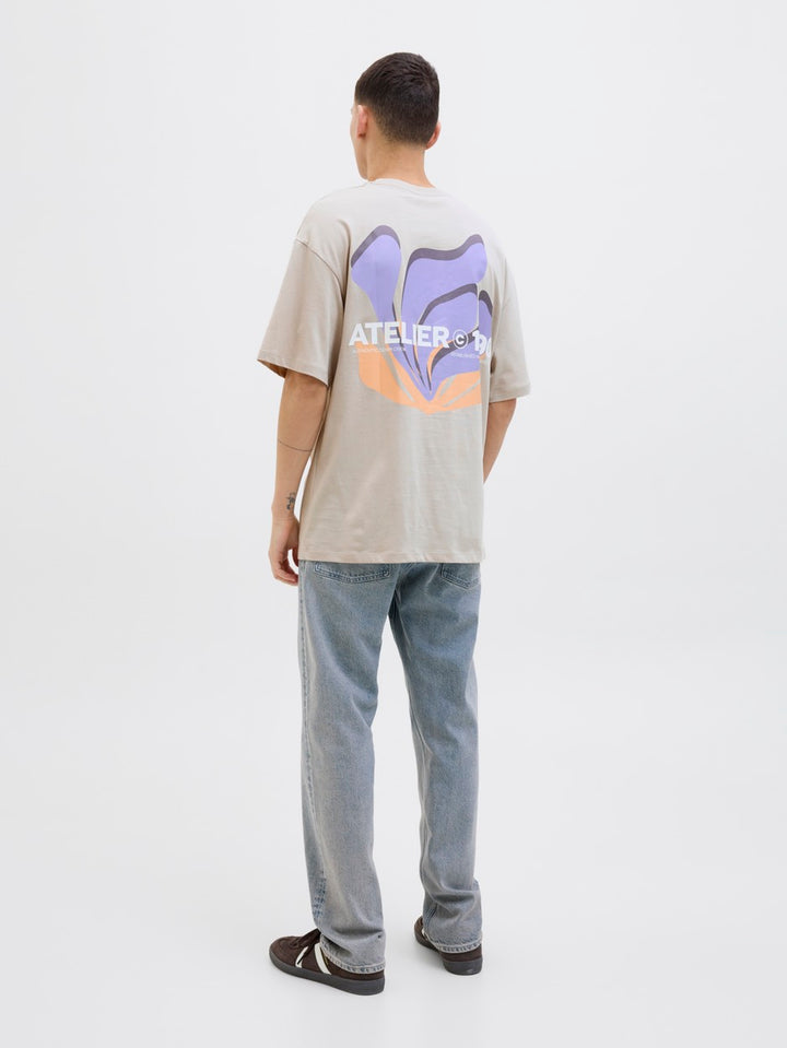 Jjeames Tee Ss Crew Neck - Beige