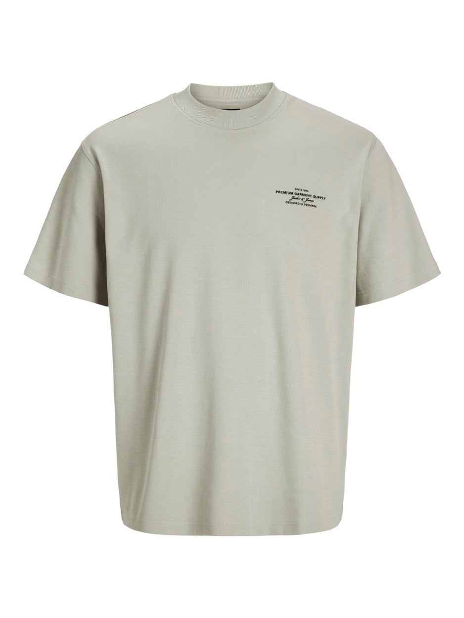 Jprblachad Branding Ss Crew Neck Te - Beige