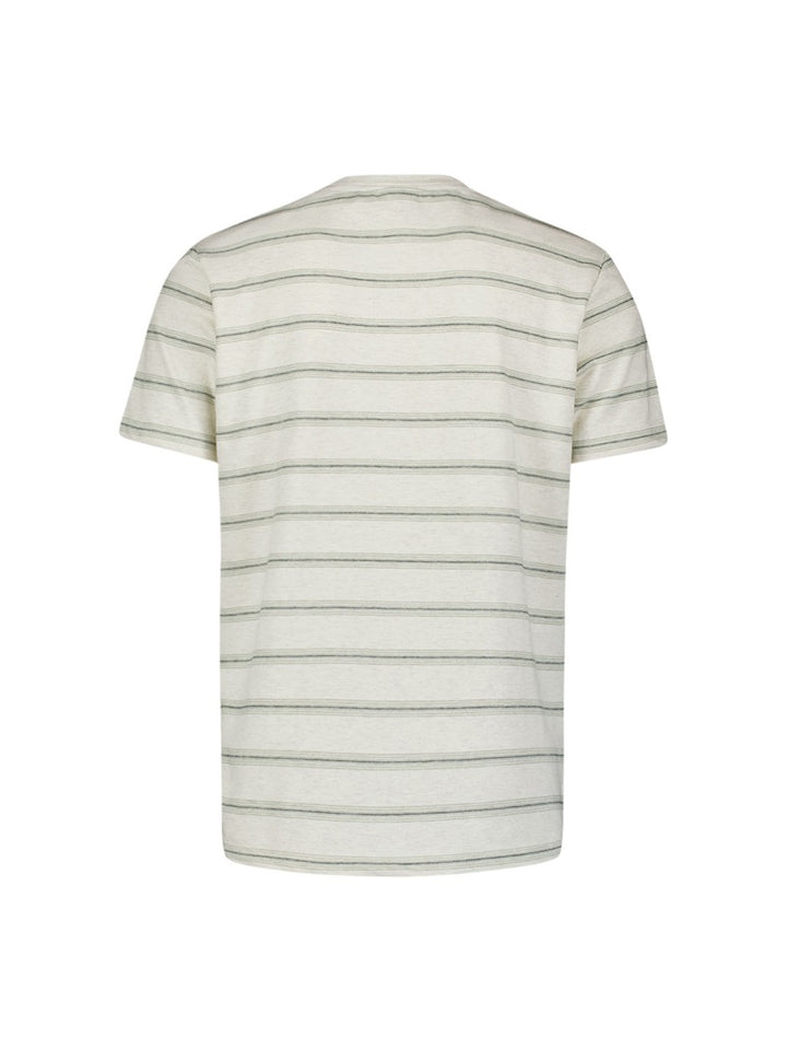 T-shirt Crewneck Jacquard Stripe - Ecru Dessin