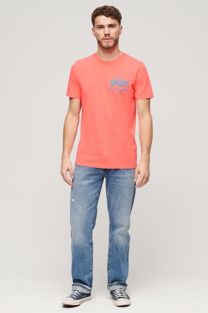 Neon Vintage Log T-shirt - Oranje