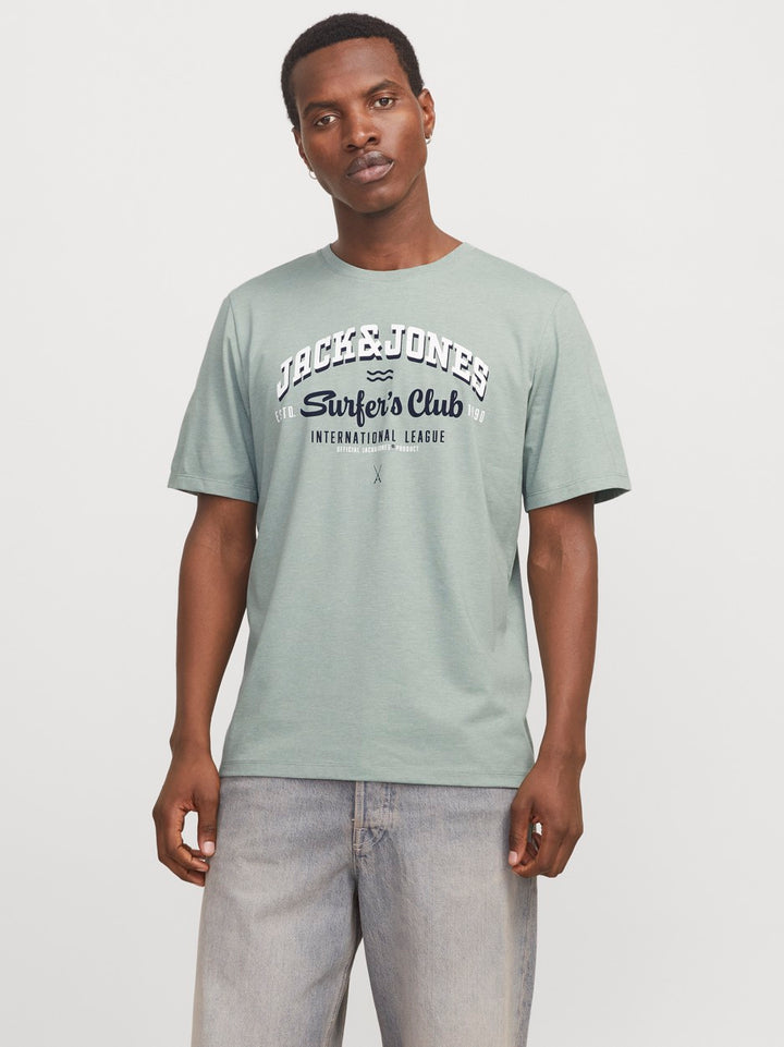 Jjelogo Tee Ss O-neck 2 Col Ss25 Sn - Olijf