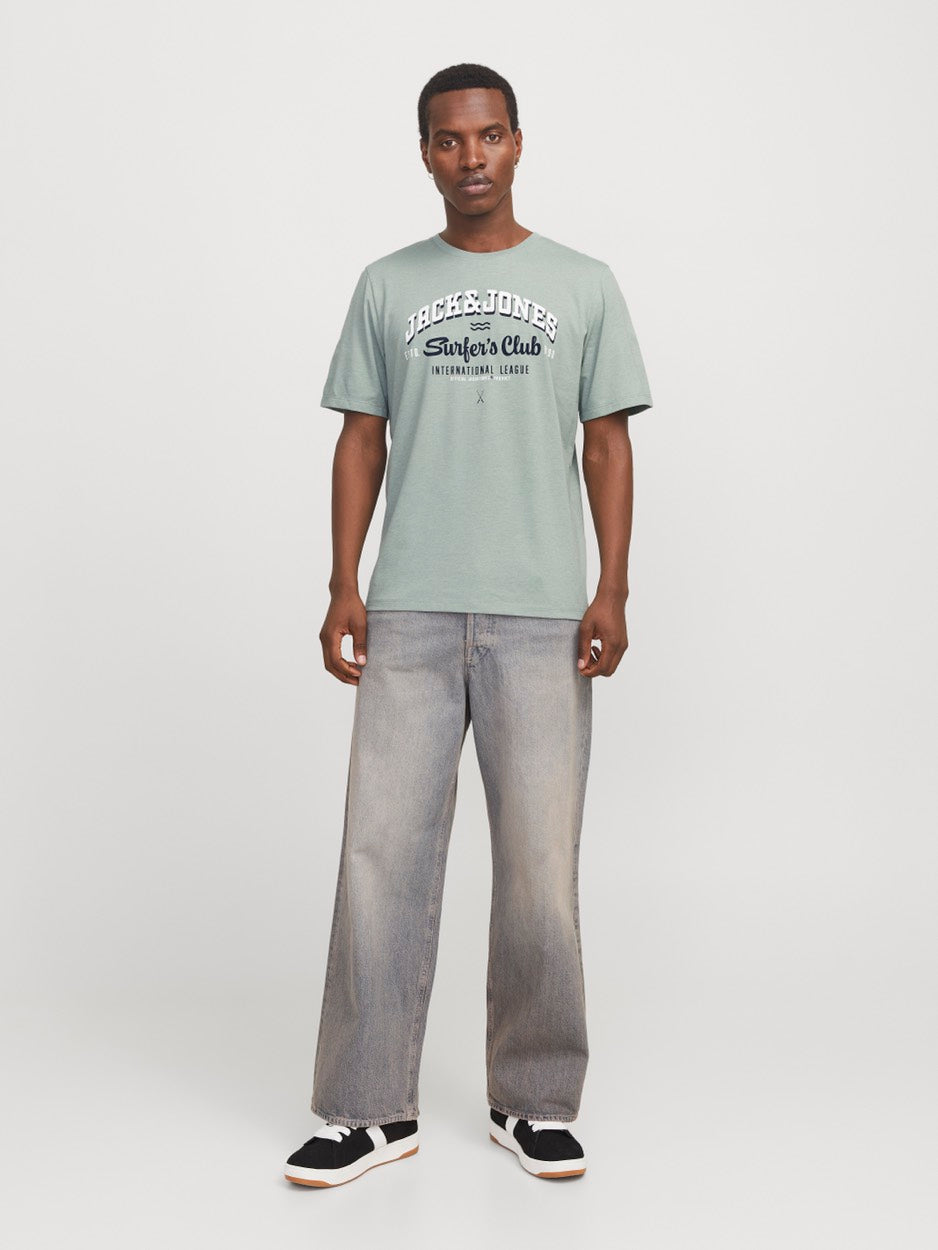 Jjelogo Tee Ss O-neck 2 Col Ss25 Sn - Olijf