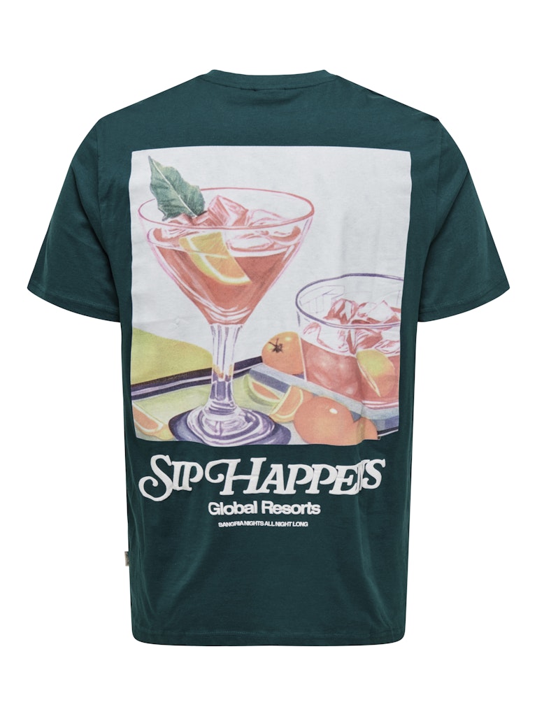 Onschris Life Reg Ss Tee - Donkergroen