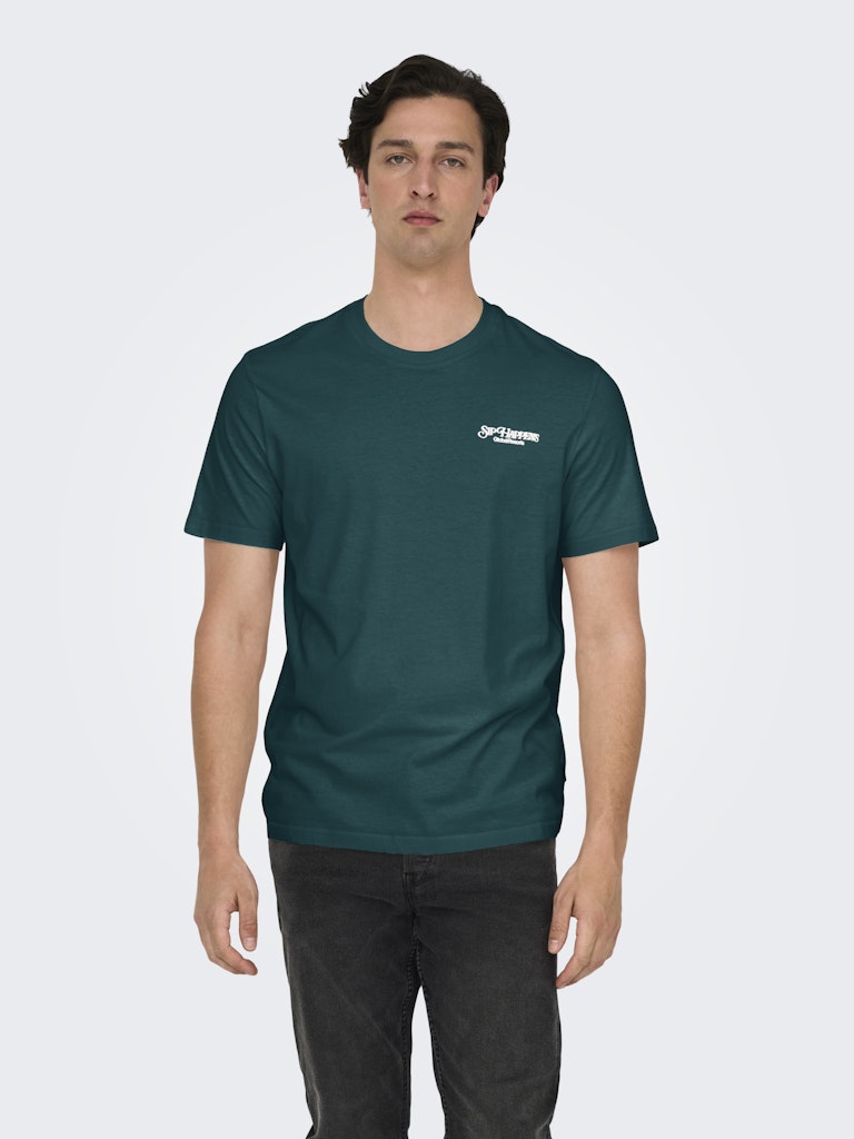Onschris Life Reg Ss Tee - Donkergroen
