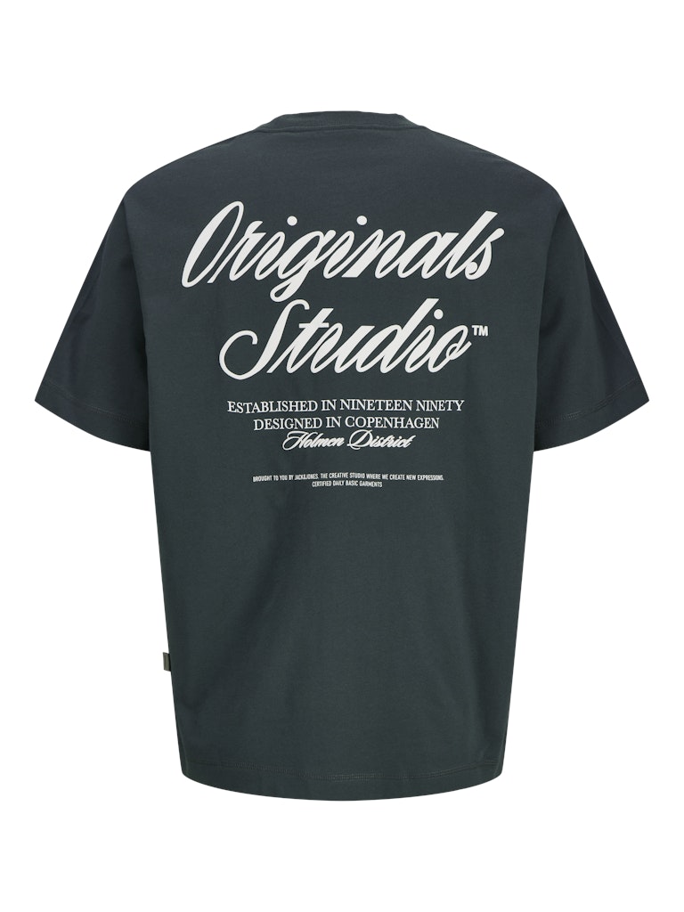 Jornorrebro Typo Tee Ss Crew Neck Noos - Donkergroen