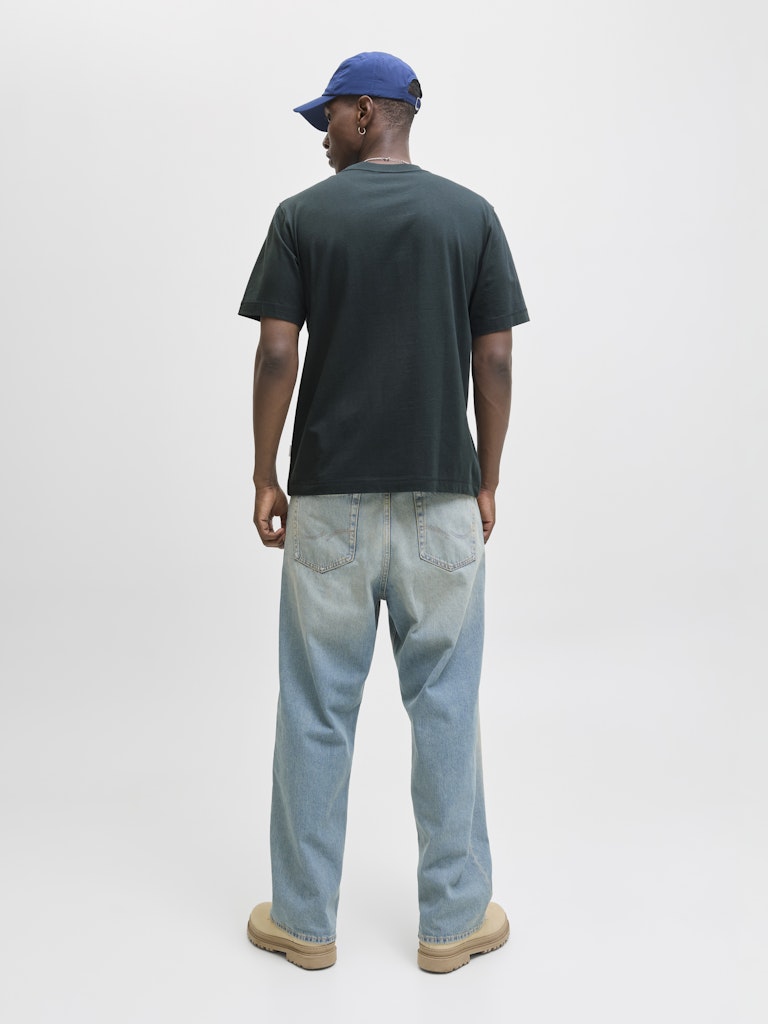 Jornorrebro Emb Tee Ss Crew Neck Noos - Donkergroen