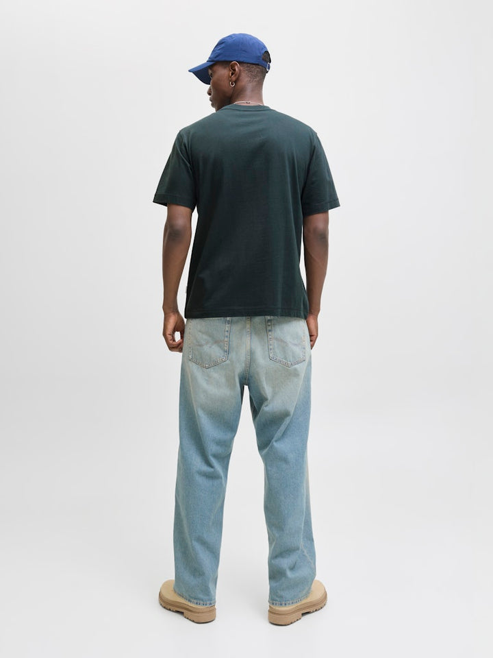 Jornorrebro Emb Tee Ss Crew Neck Noos - Donkergroen