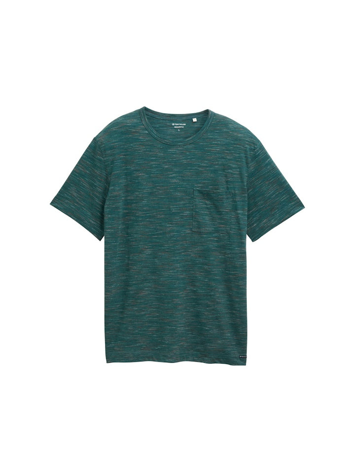 T-shirt Ss Stripe - Groen Dessin