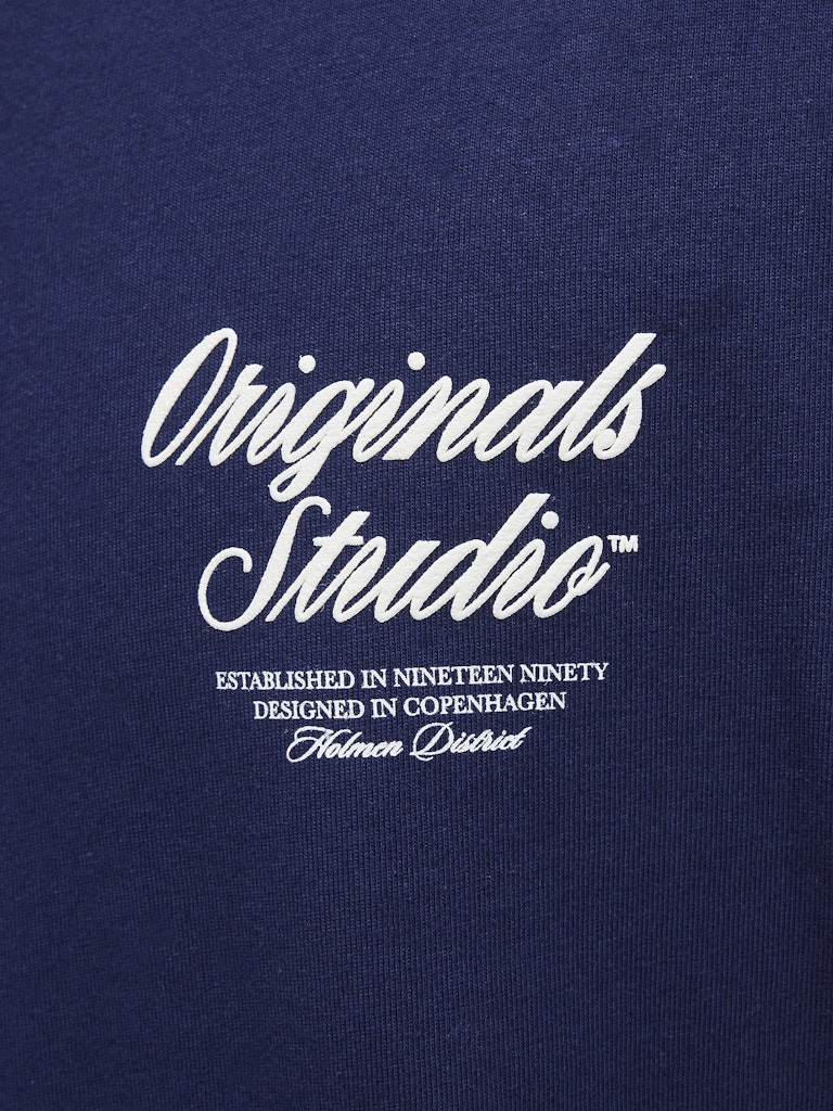 Jornorrebro Typo Tee Ss Crew Neck Noos - Blauw