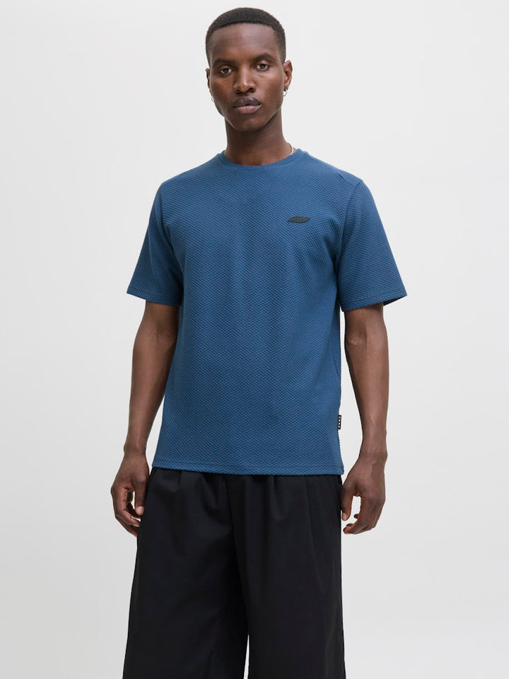 Jcopuffer Tee Ss Crew Neck Smu - Rafblauw