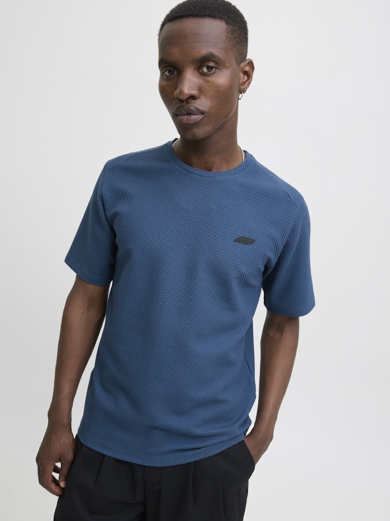 Jcopuffer Tee Ss Crew Neck Smu - Rafblauw