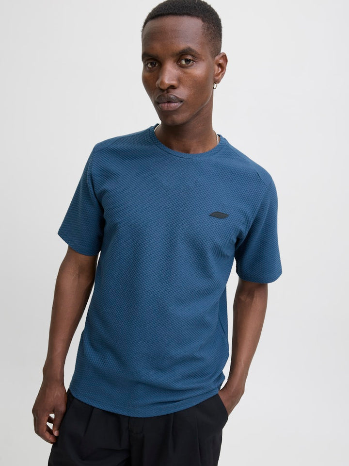 Jcopuffer Tee Ss Crew Neck Smu - Rafblauw