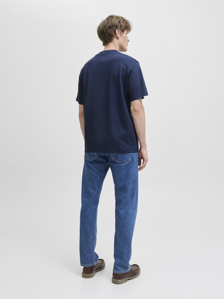 Jprblachad Branding Ss Crew Neck Tee Sn - Navy