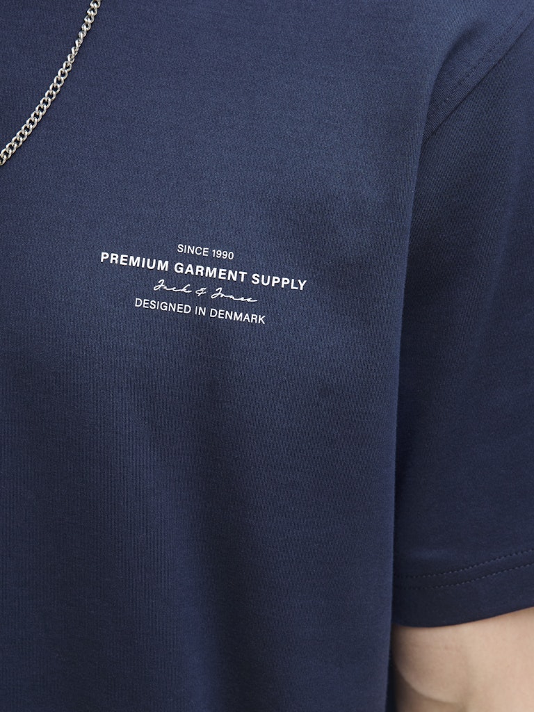 Jprblachad Branding Ss Crew Neck Tee Sn - Navy