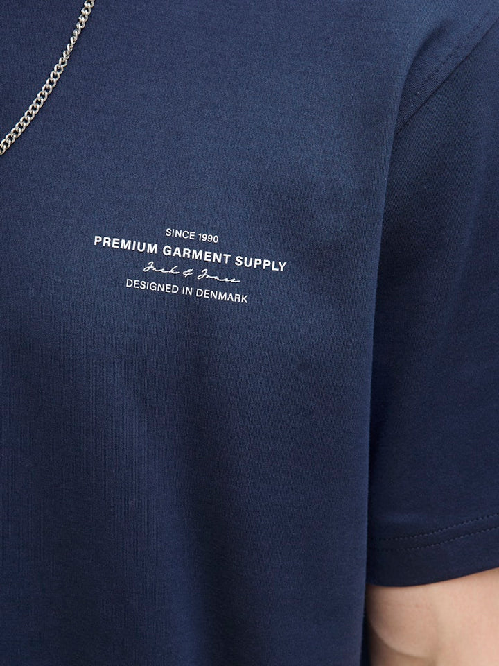 Jprblachad Branding Ss Crew Neck Tee Sn - Navy