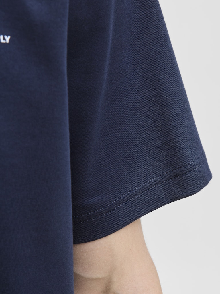 Jprblachad Branding Ss Crew Neck Tee Sn - Navy